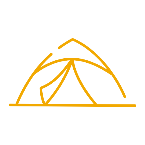 Icon illustrating a tent